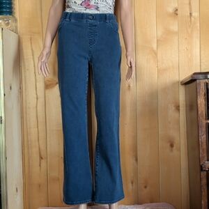 Betabrand Classic Blue Wide Leg Jeans